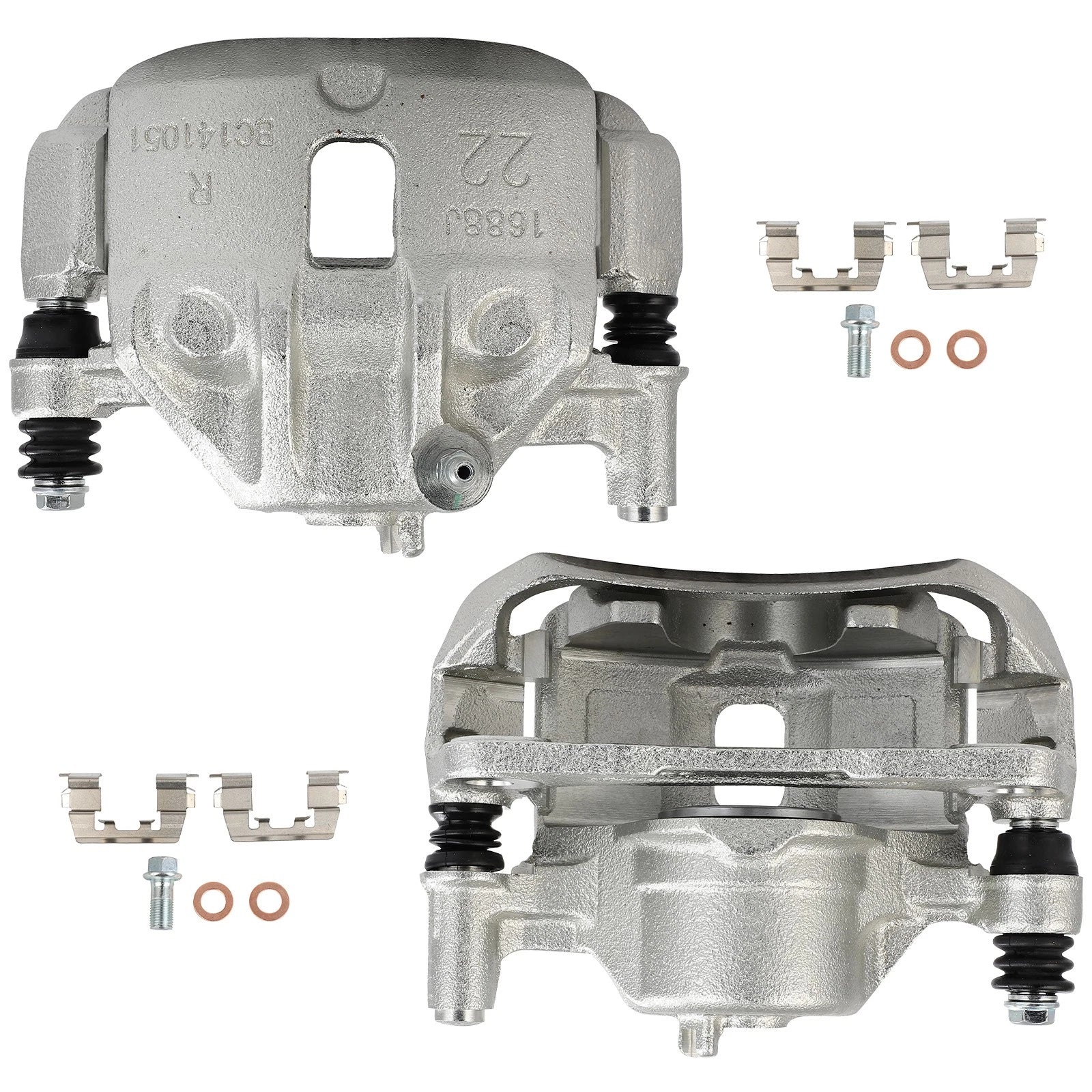 Front Pair Brake Calipers w/ Bracket for Hyundai Scoupe (1993–1995)