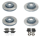 Set of 4 DuraGo Rotors & Bosch QuietCast Brake Pads for A3 Eos Jetta (2006–2016)