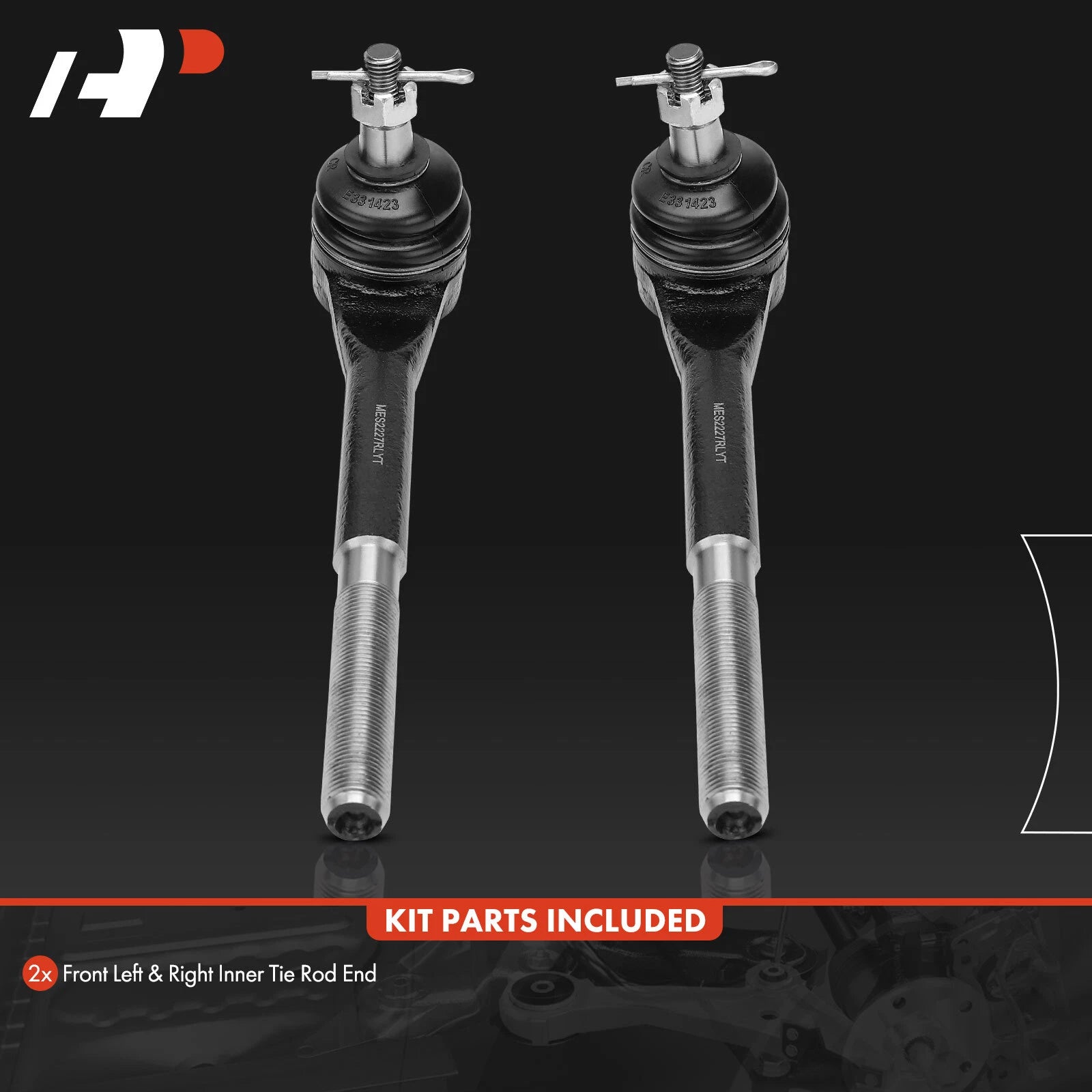 2x Front Inner Tie Rod End for Chevrolet Camaro and Pontiac Firebird (1982–1992)