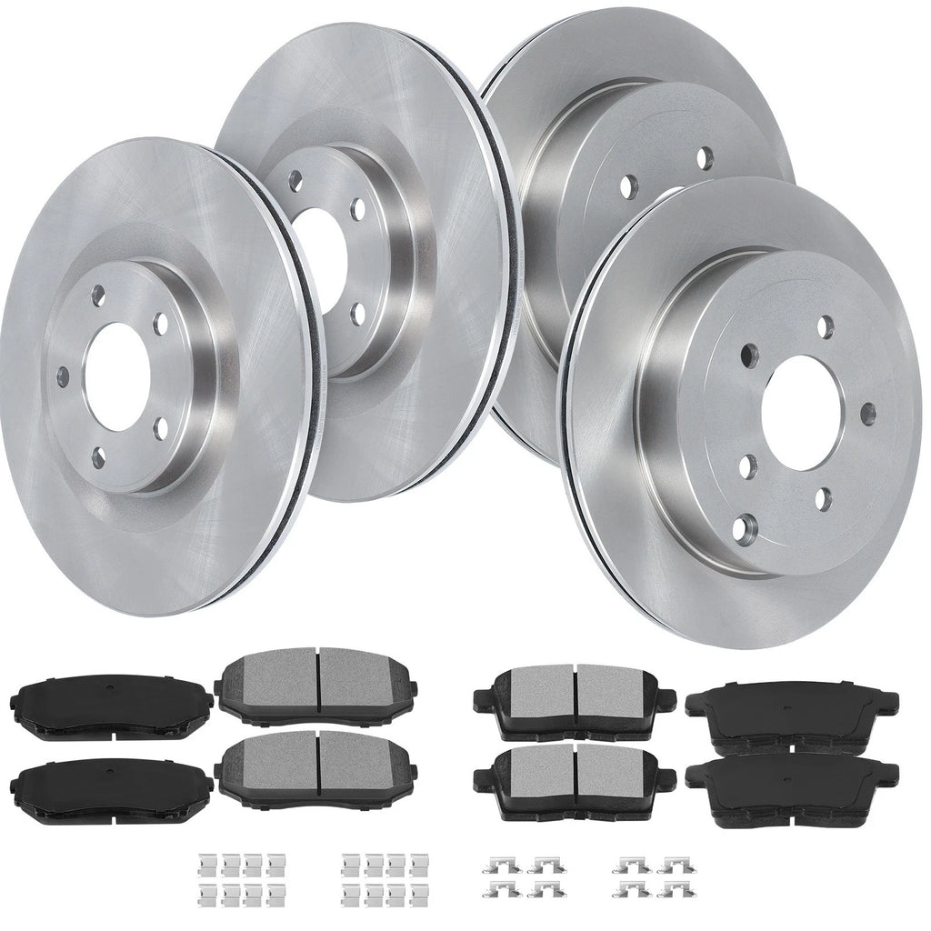 Set of 4 Brake Rotors & Ceramic Pads for Ford Edge, Lincoln MKX (2007–2009)