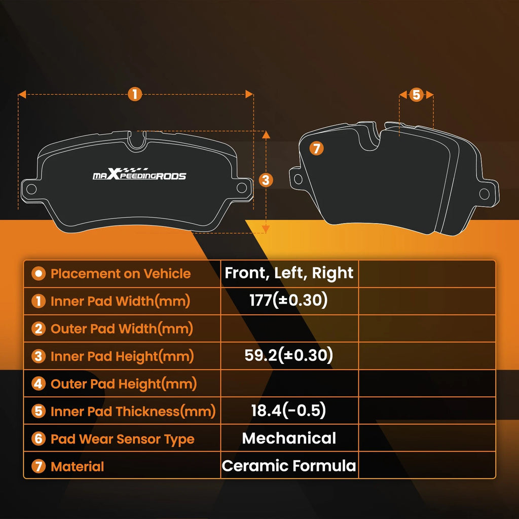 Front Drilled Brake Rotors + Ceramic Pads Kit for Chevrolet Avalanche 1500 (2002–2006)