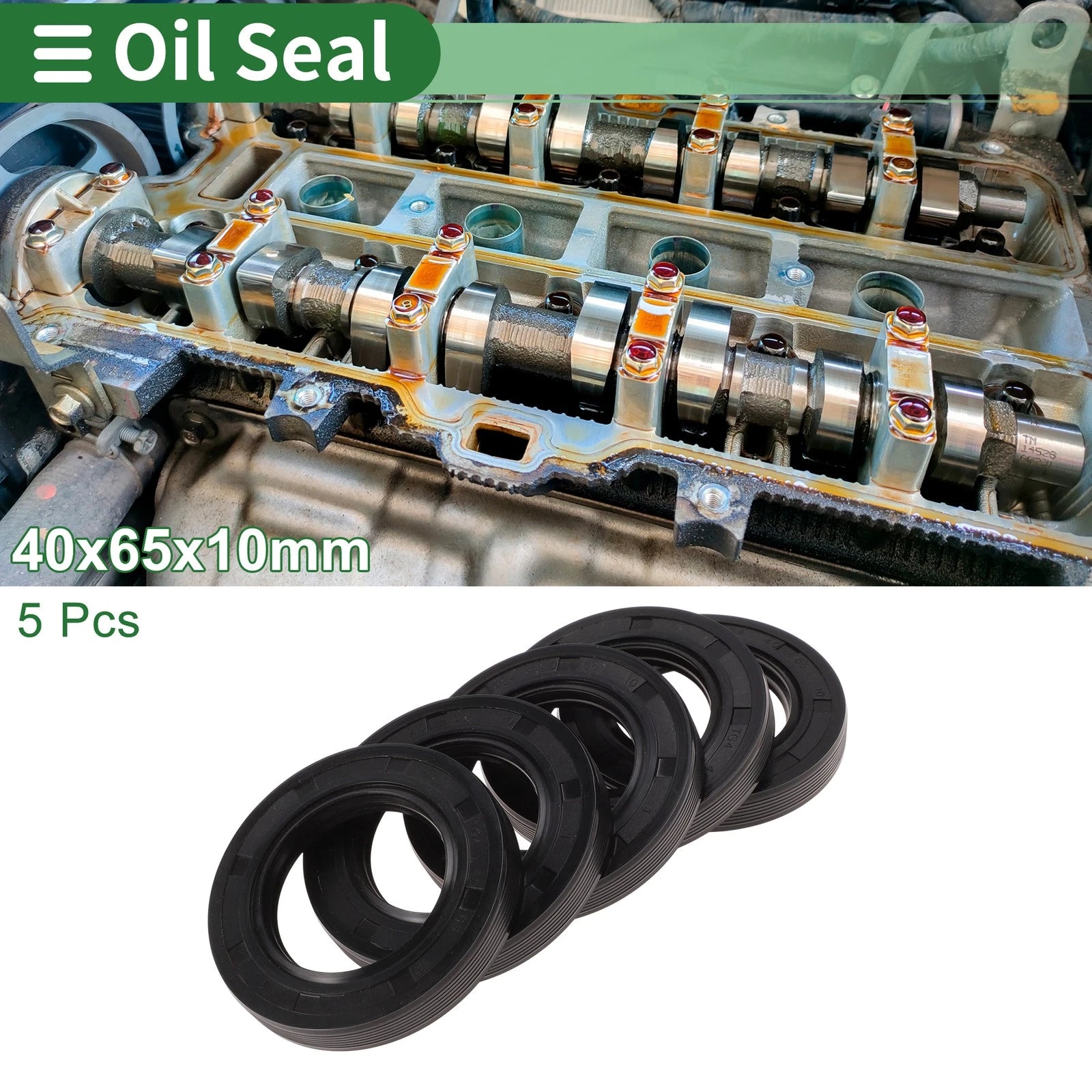 Set of 5 Oil Seals NBR Rubber 40x65x10mm for Various Models 