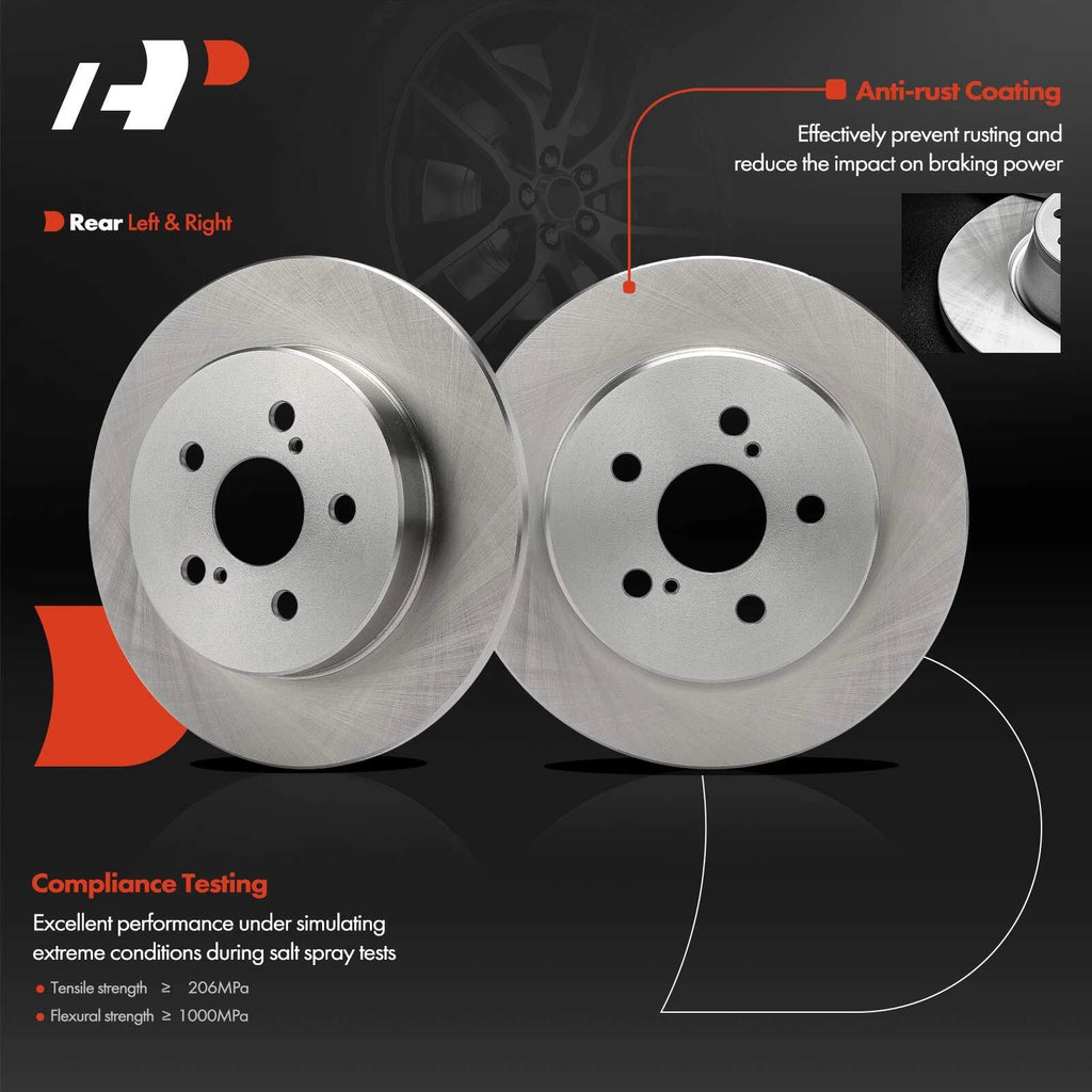 Rear Disc Brake Rotors & Pads for Toyota Corolla (2019–2022)