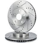 Front Drilled Slotted Brake Rotors for Toyota Corolla (2003–2008)