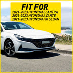 Set of 6 Glossy Black Window Trim for Hyundai Elantra (2021–2023)