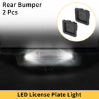 2X License Plate Light Tag Lamp White for Ford F-150 (2015–2023) Smoked Lens