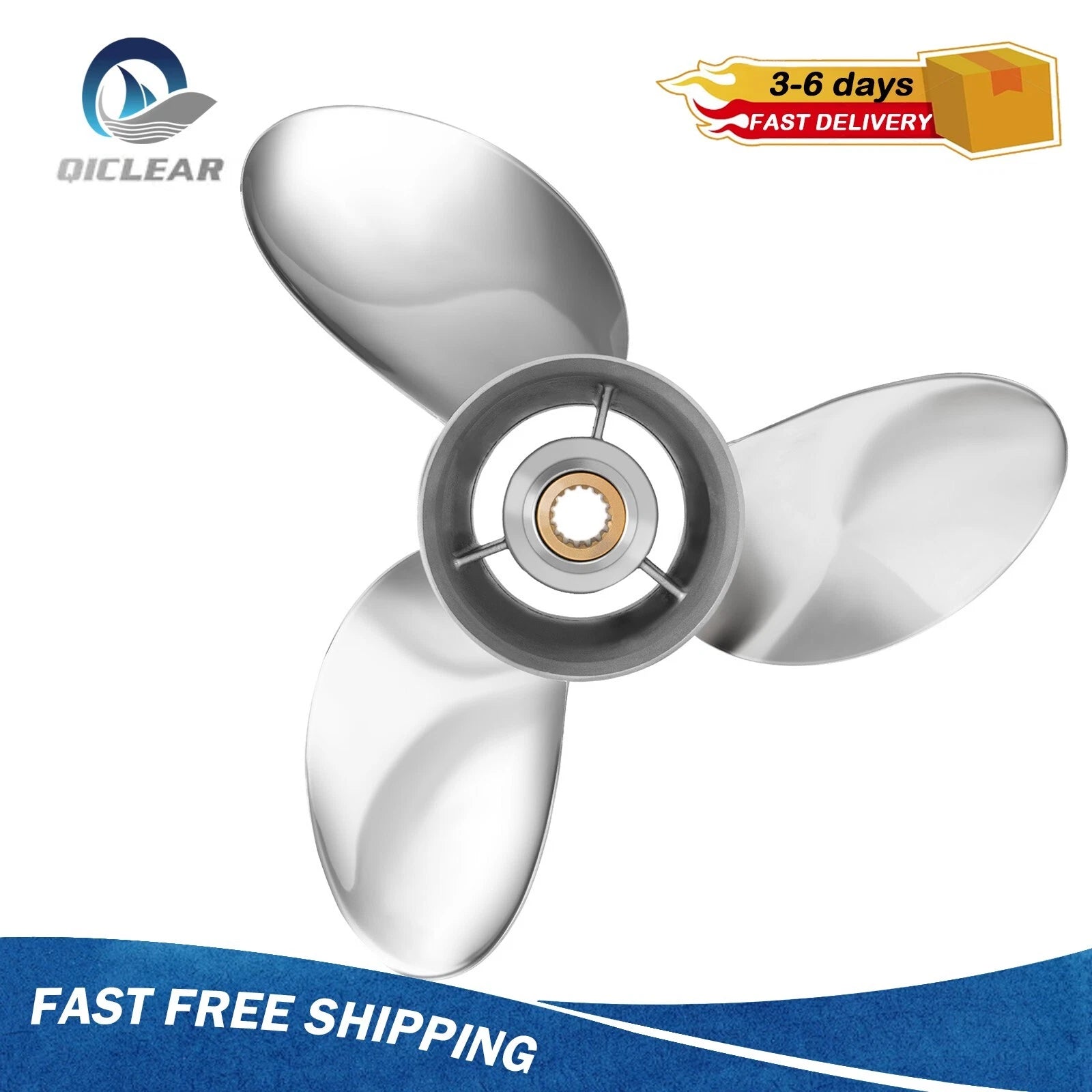 15 1/2 x 17 Stainless Steel Propeller for Yamaha 150-250HP (RH)