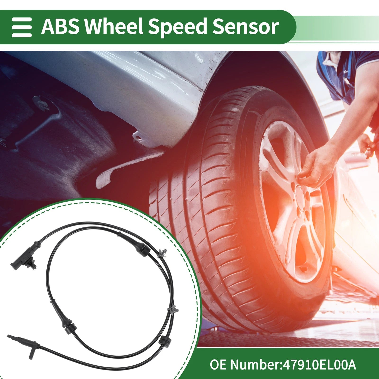 ABS Wheel Speed Sensor No. 47910EL00A for Nissan Tiida (2004–2012) Front