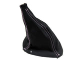 Carbon Fiber Manual Shift Boot Cover for Ford Mustang (1987–1993) Pink Stitch