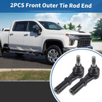 2X Front Outer Tie Rod End Links for Chevrolet Silverado 2500 3500 