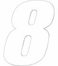 3X Number Plate Decal "8" for One Industries Supercross Racing