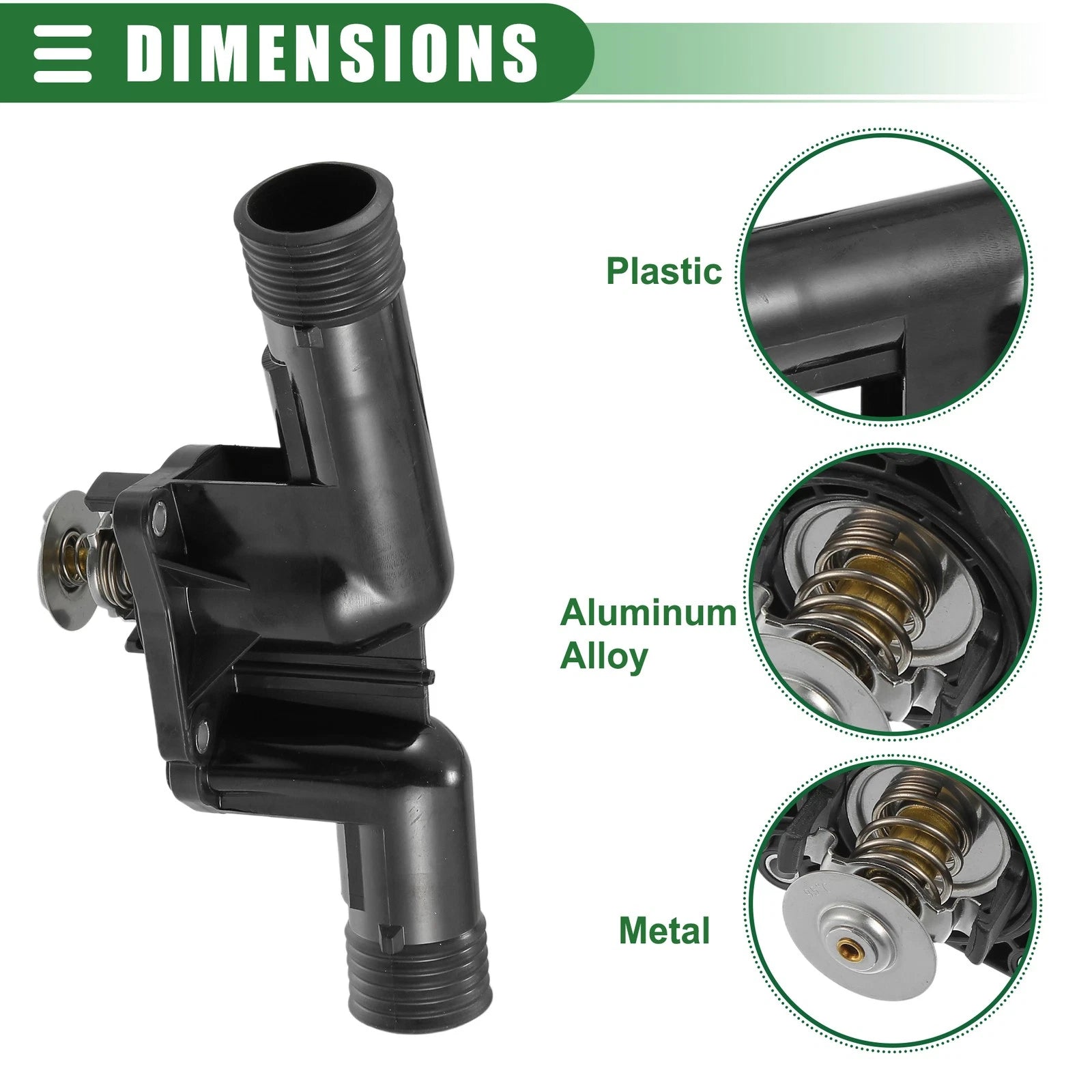 Engine Coolant Thermostat Housing Assembly for BMW 318i (1996–1999) No.11531743017