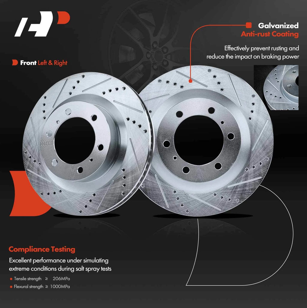 Front Side Drilled Brake Rotor for Toyota 4Runner & Lexus GX460 (2010–2021)