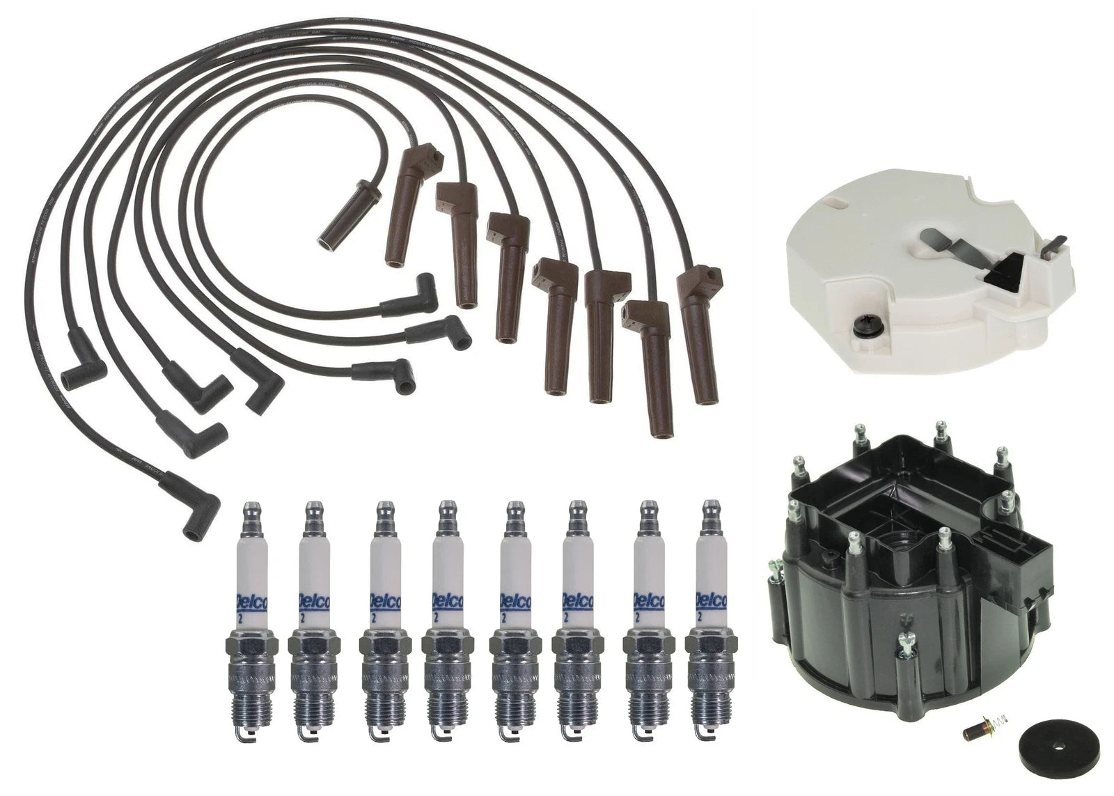 ACDelco Ignition Kit for GMC P3500 (1990–1995) - Rotor, Cap, Wires, Plugs
