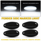 Set of 4 LED Side Marker Lights for Chevy Silverado 2500HD 3500HD (2001–2014)