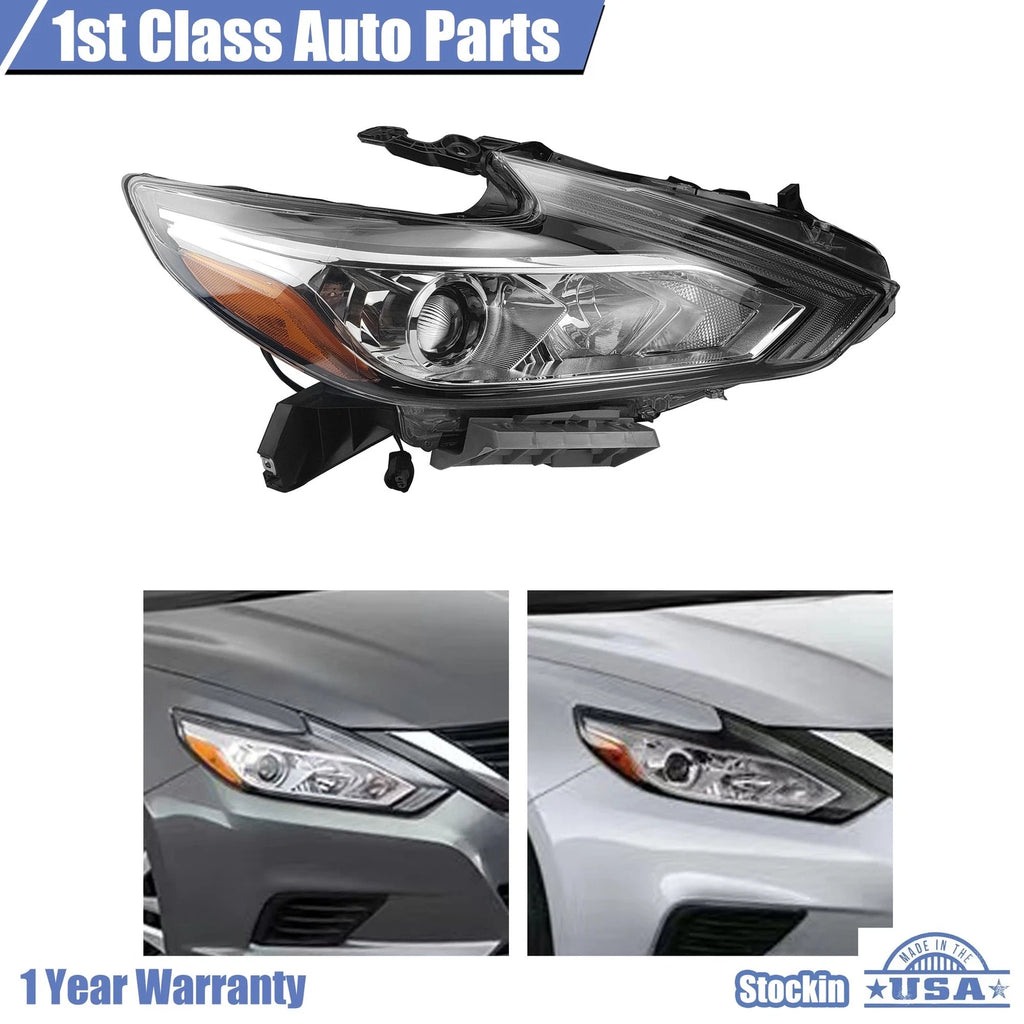 2X Halogen Headlight for Nissan Altima (2016–2018) W/o LED Right & Left
