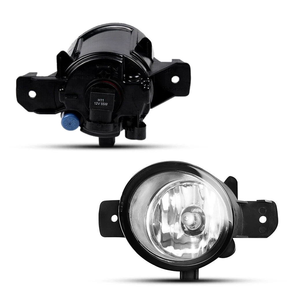 2Pc Fog Light Assembly for Nissan Rogue Maxima (YYYY–YYYY) Clear Lens