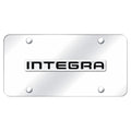 Chrome Name on Chrome License Plate - Officially Licensed for Acura Integra