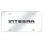 Chrome Name on Chrome License Plate - Officially Licensed for Acura Integra