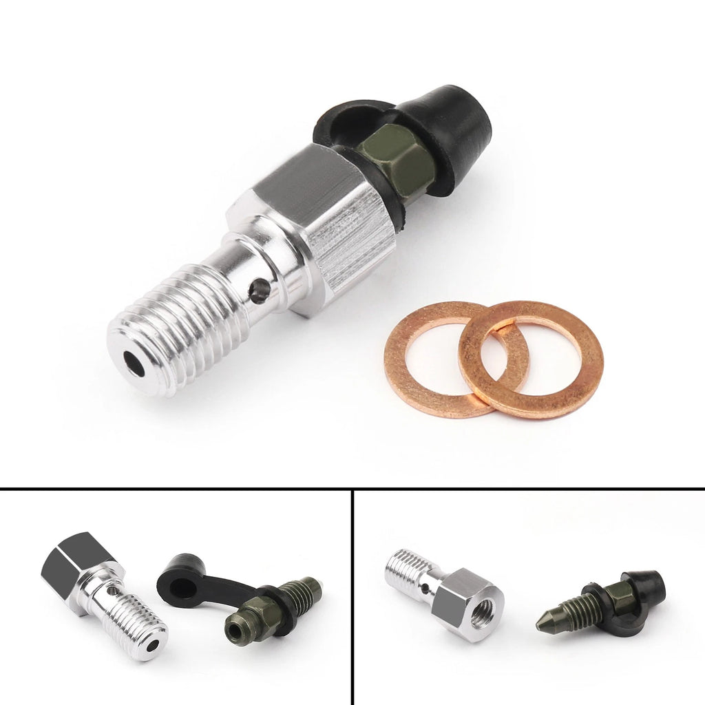M10 X 1.25mm Brake Bleeder Nipple Caliper Bleed Screw Valve #8 for Motorcycle