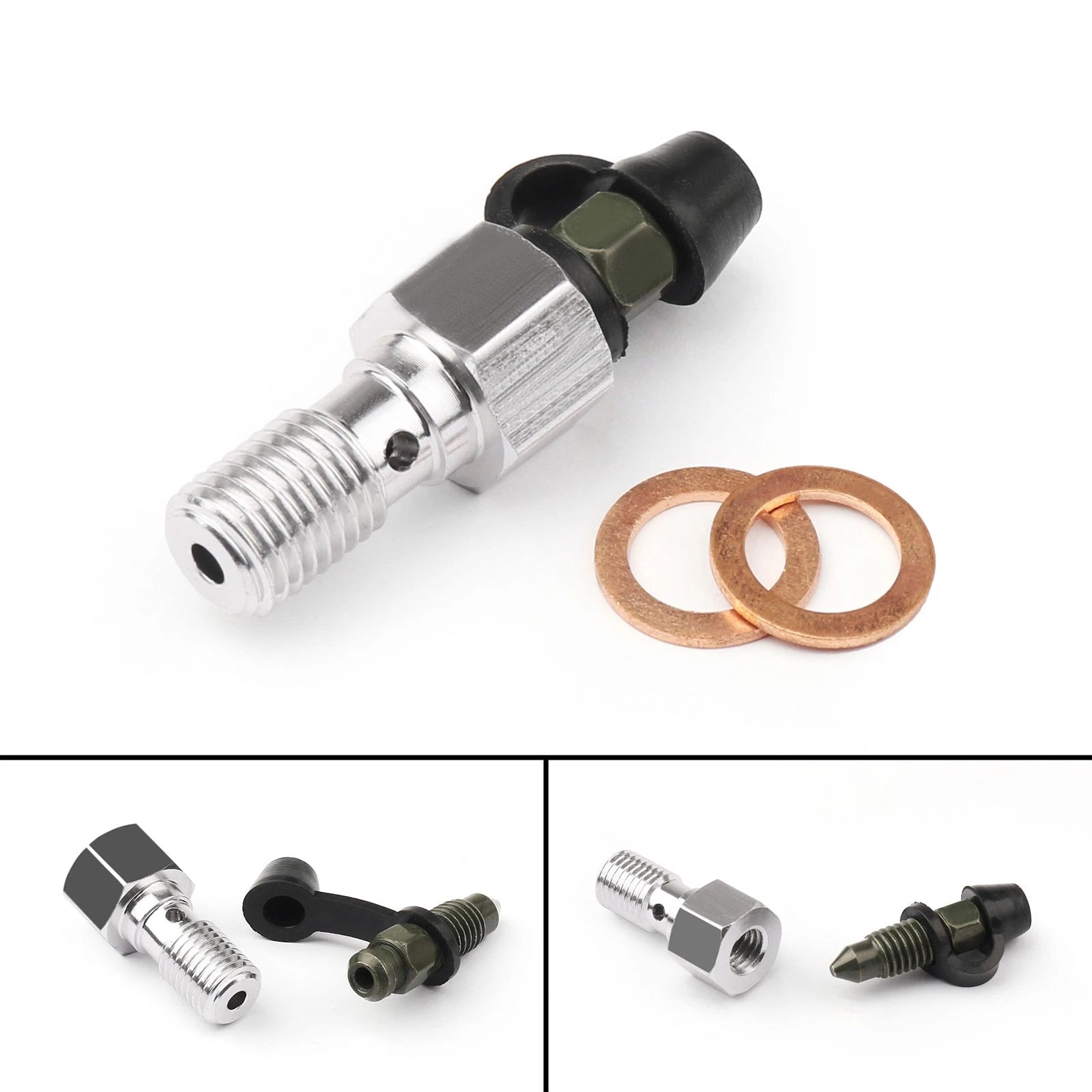 M10 X 1.25mm Brake Bleeder Nipple Caliper Bleed Screw Valve #8 for Motorcycle