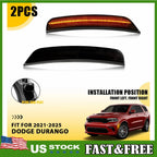 Smoke Lens Amber LED Side Marker Lights for Dodge Durango (2021–2025)
