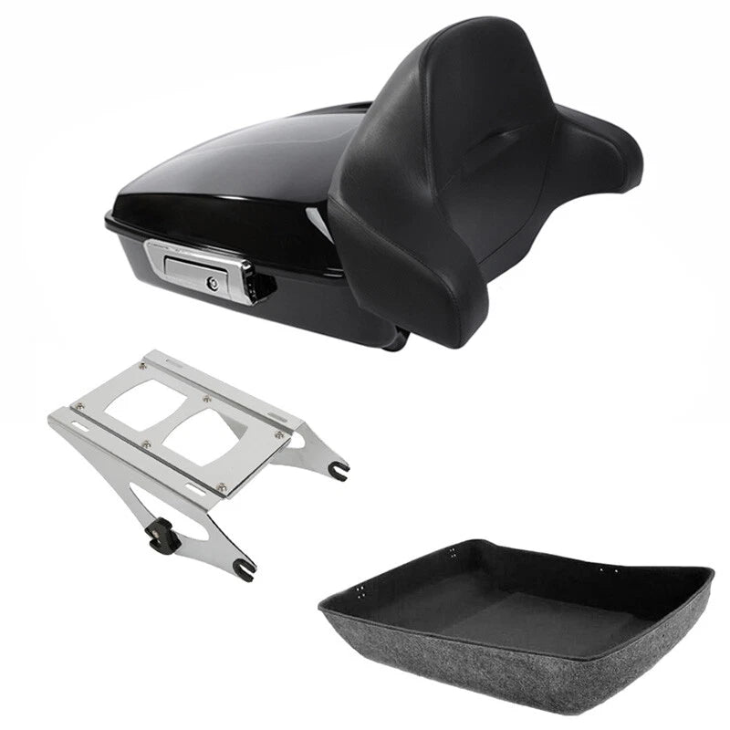 Trunk Backrest Pad Mount Rack for Harley Touring Road Glide (2014–2026)
