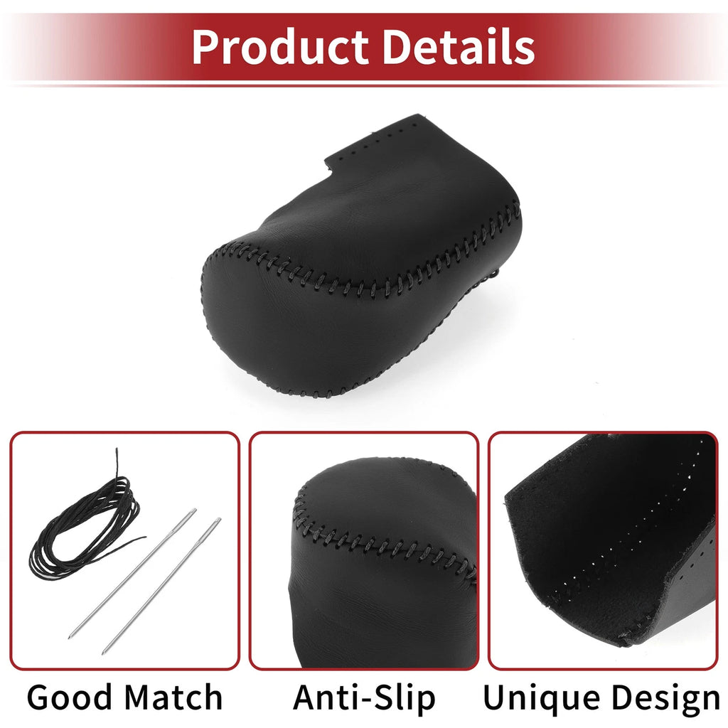 1 Pc Gear Shift Knob Cover for Honda HR-V (2023–2024) Black Faux Leather