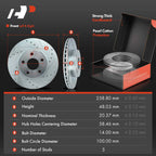 Front Drilled Brake Rotors and Ceramic Pads for Chevrolet Corsica (1976–1987)