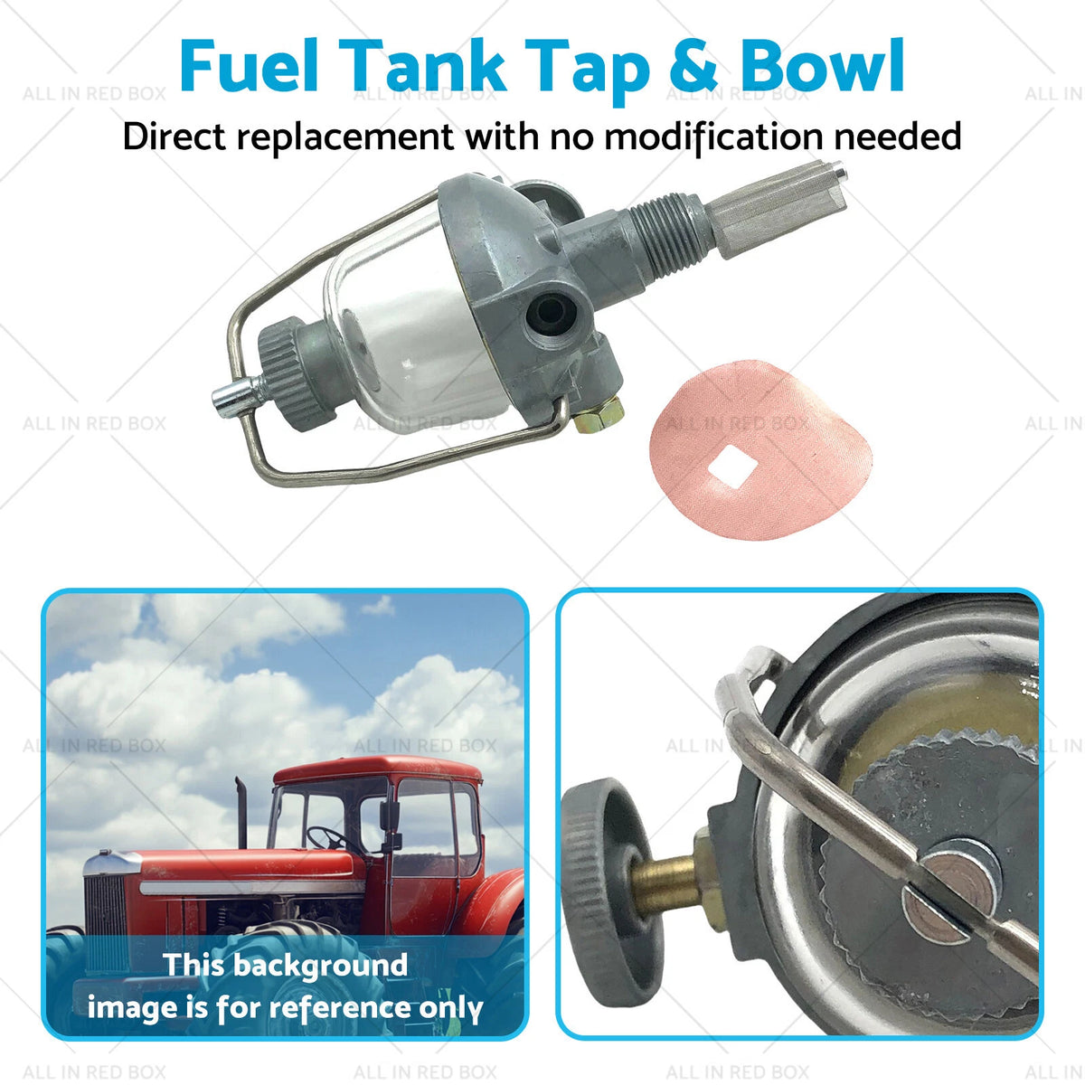 Fuel Tank Tap & Bowl for Massey Ferguson TE20 TED20 TEA20 35 135 (1946–1990)