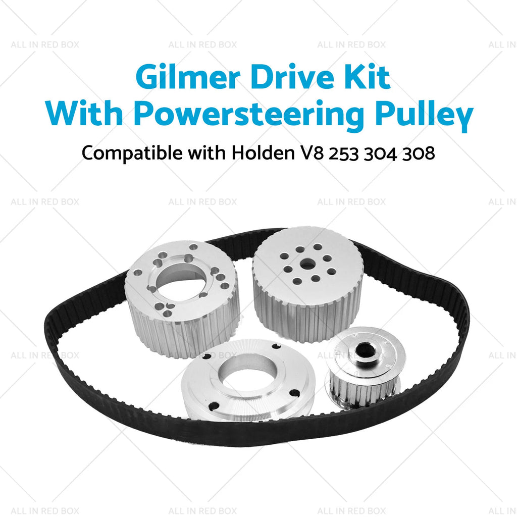 Gilmer Drive Kit with Powersteering Pulley for Holden 253 304 308 (1970–1980)