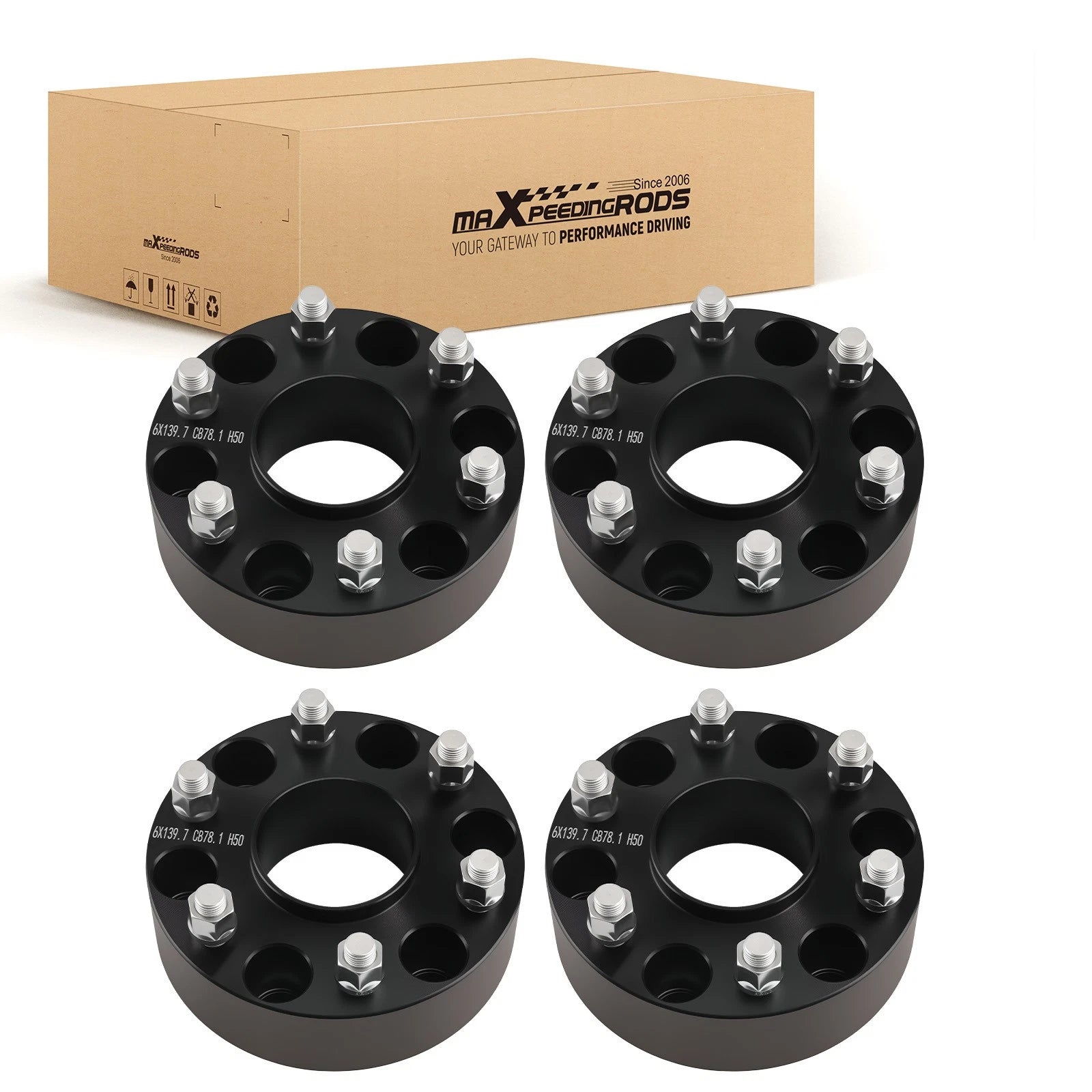 2 Inch Wheel Spacers for Chevy Express GMC Savana (2003–2016) 6x5.5 M14x1.5
