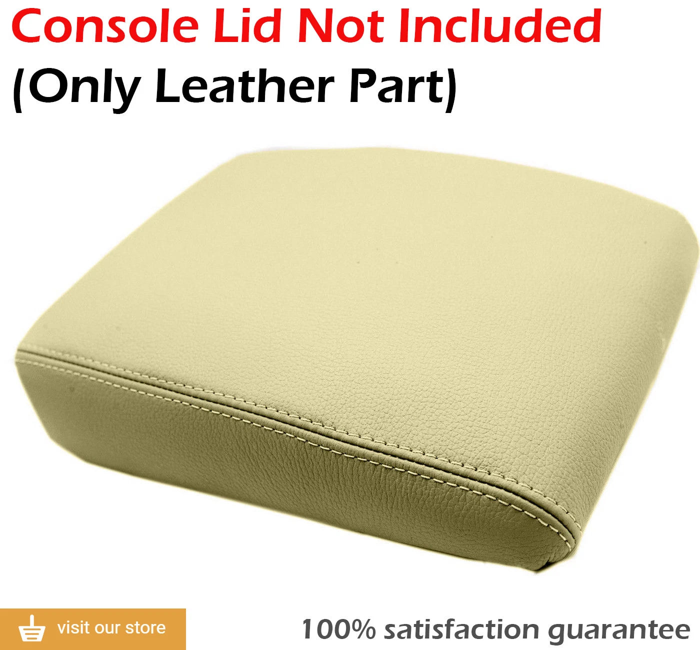Leather Synthetic Center Console Armrest Cover for Acura MDX (2001–2006) Beige