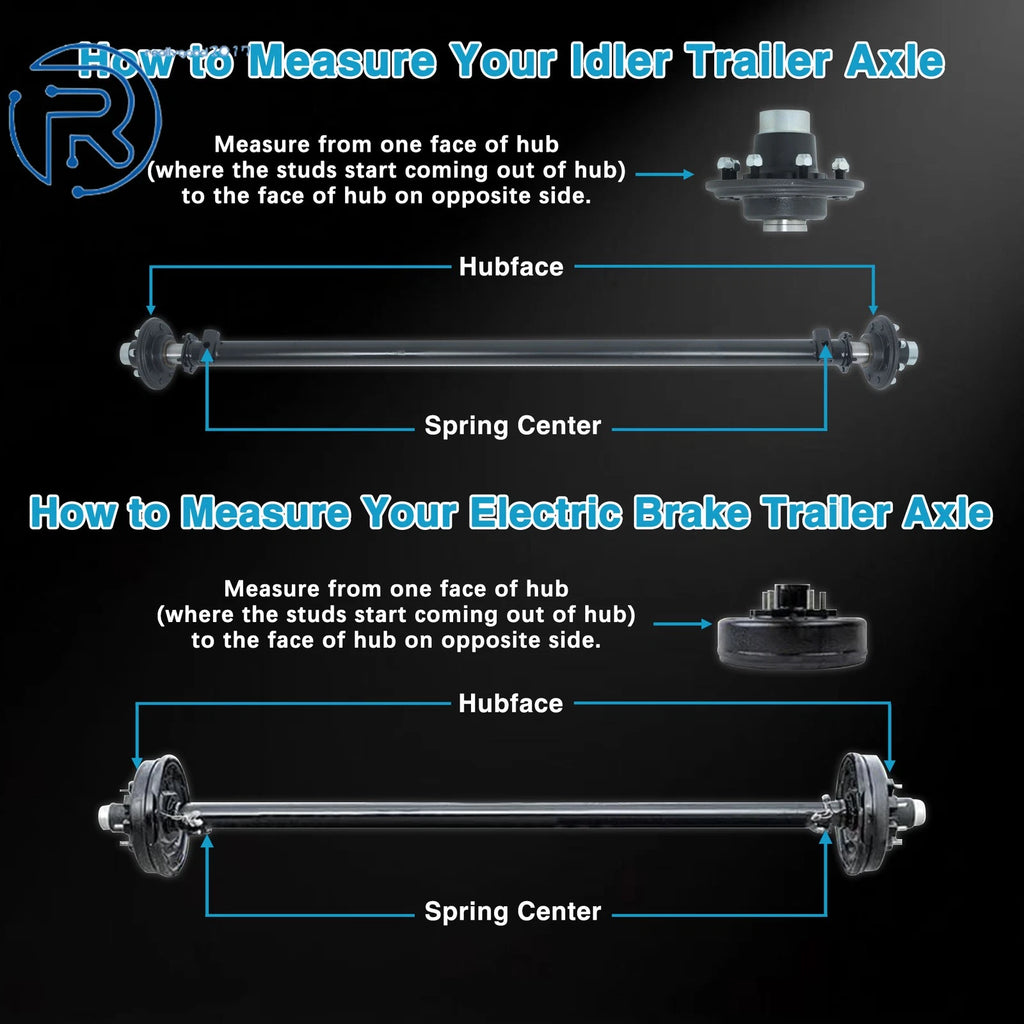 7K Trailer Axle for Boat RV Utility (75"-95")