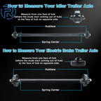7K Trailer Axle for Boat RV Utility (75"-95")