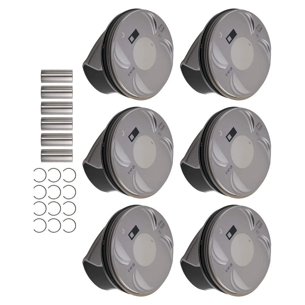6x Pistons for Jeep Grand Cherokee, Dodge Durango 3.6L V6 (2011–2018)