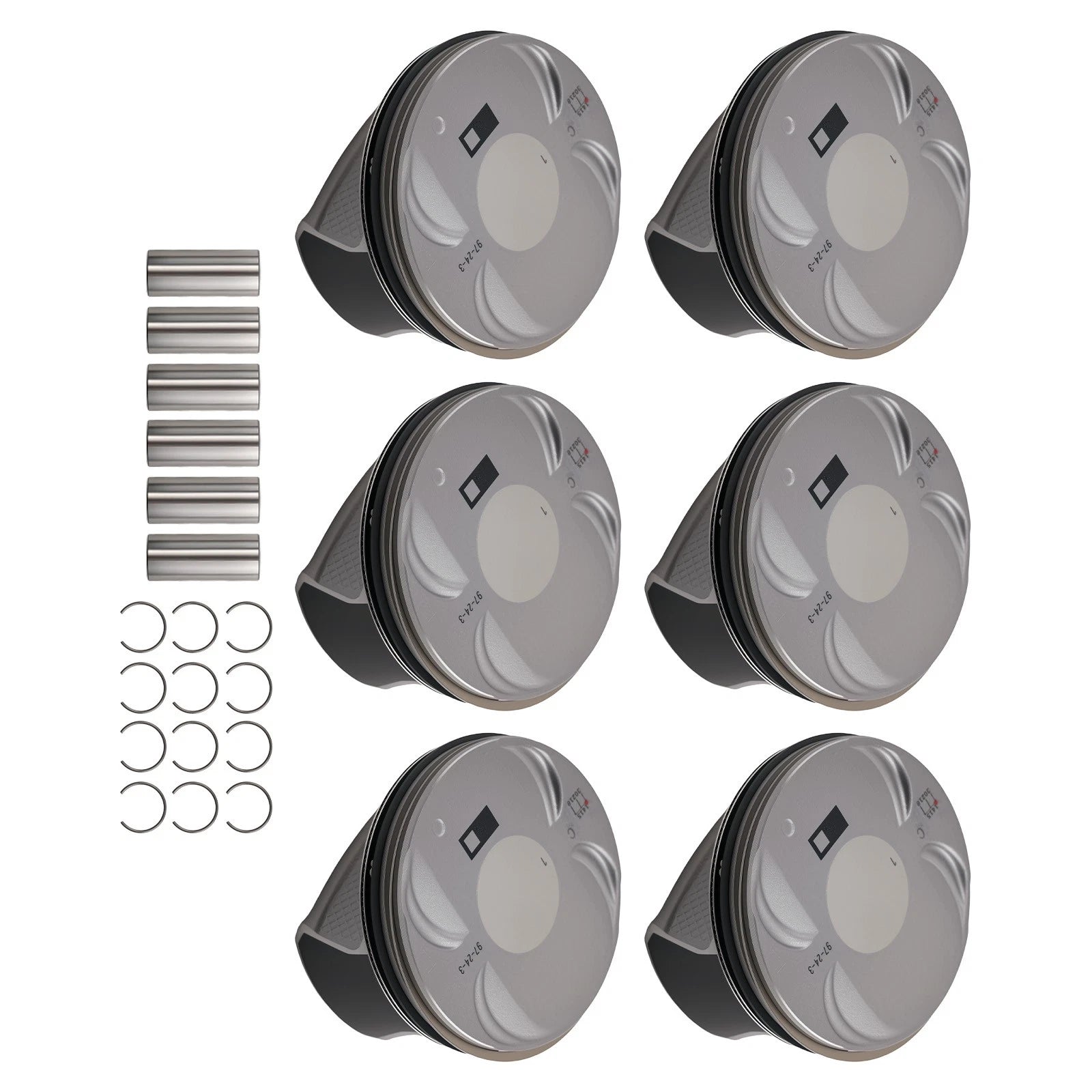 6x Pistons for Jeep Grand Cherokee, Dodge Durango 3.6L V6 (2011–2018)