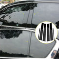 Set of 6 Black Window Posts Pillar Trim for Toyota Corolla (2014–2018)