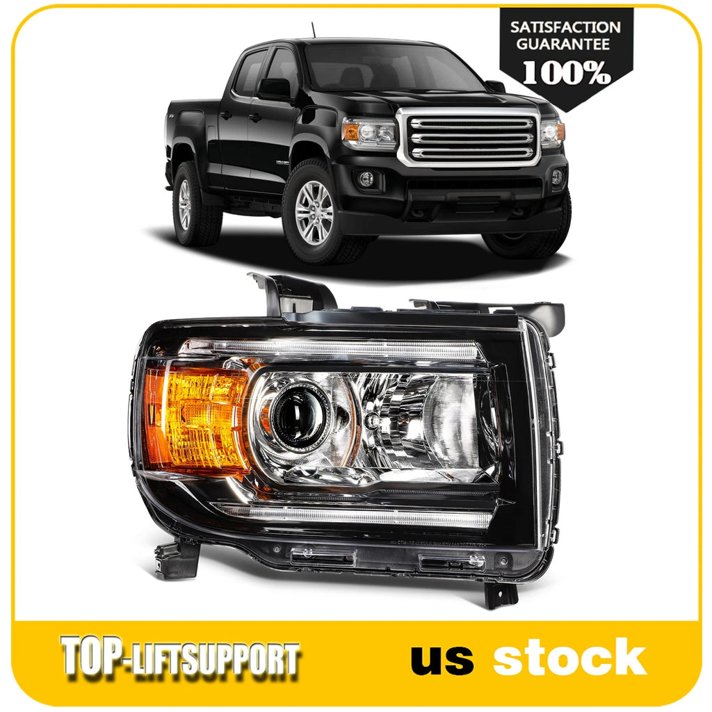 Right Side Headlight for GMC Canyon (2015–2022) with Bulbs and DRL
