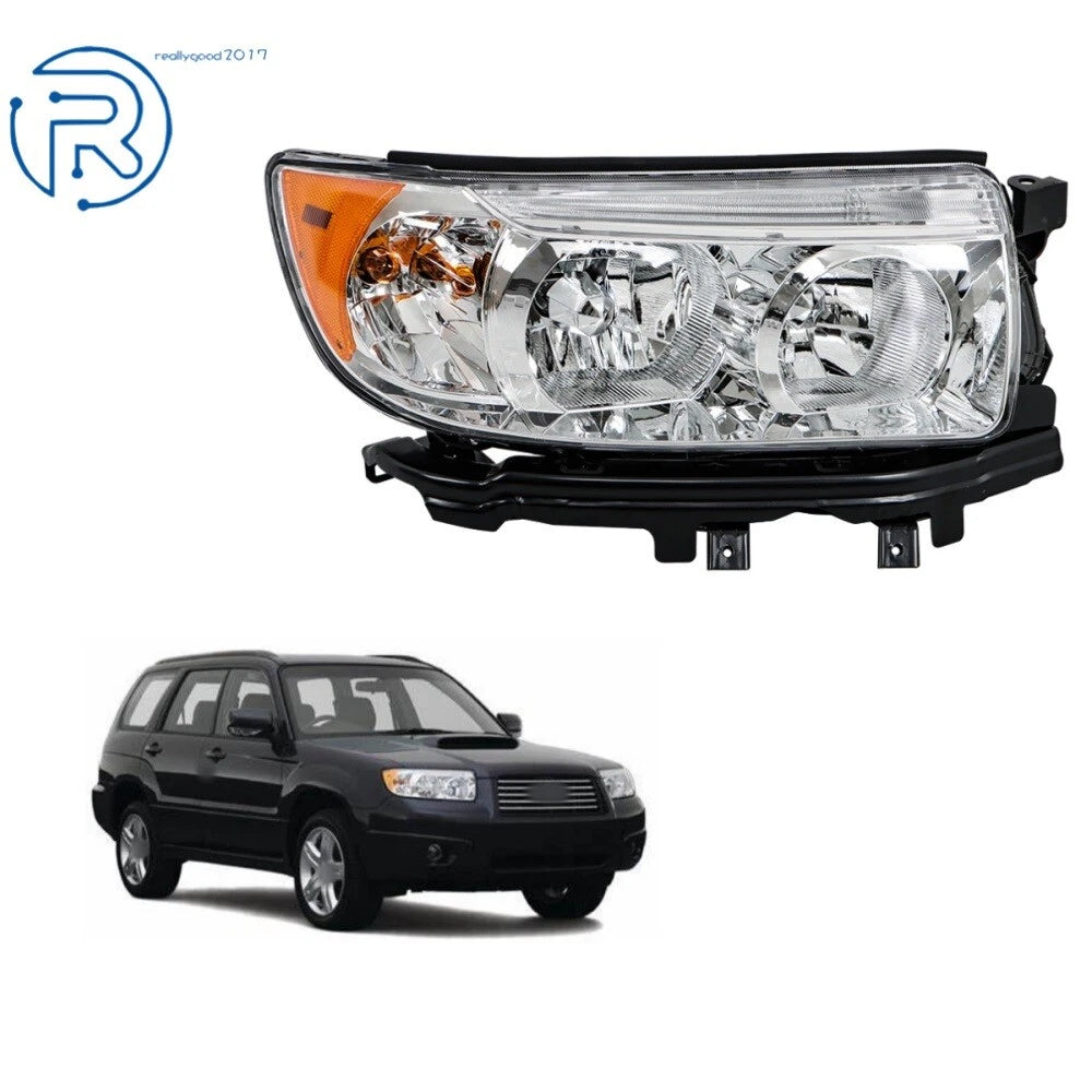 Chrome Halogen Headlamp for Subaru Forester (2006–2008) Right Side