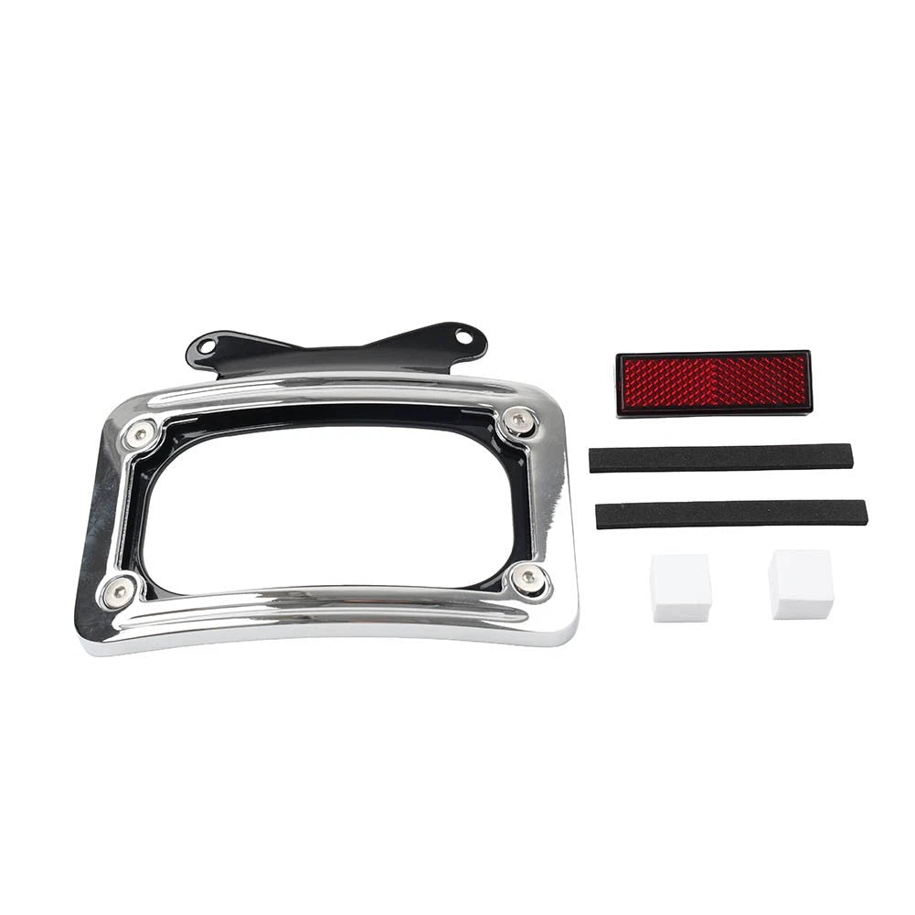 Rear License Plate Frame Bracket for Harley Touring Road Glide FLTRX (2010–2023) Chrome