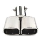 Dual Exhaust Pipe Tail Muffler Tip for Car - Chrome Throat Tailpipe