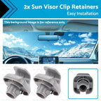 2X Sun Visor Clip Retainers for Honda Accord Civic CR-V Element Odyssey (2003–2012)