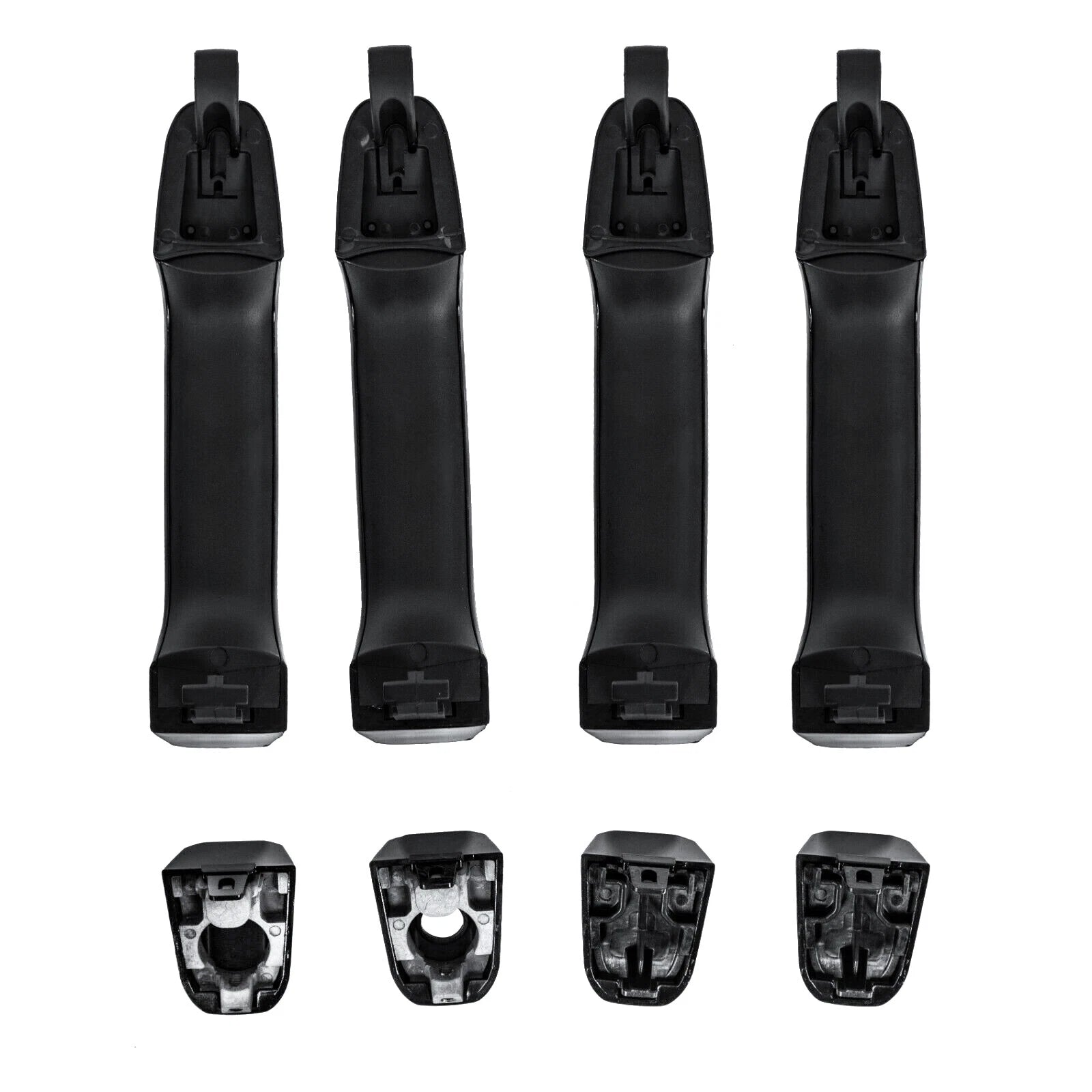 Set of 4 Exterior Door Handles for Chevrolet Silverado/Sierra (2014–2019) Gloss Black