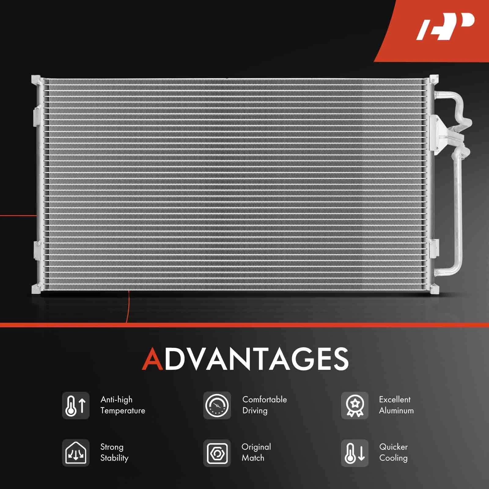 A/C Condenser with Bracket for Chevy Blazer S10 GMC Sonoma (1995-2005)