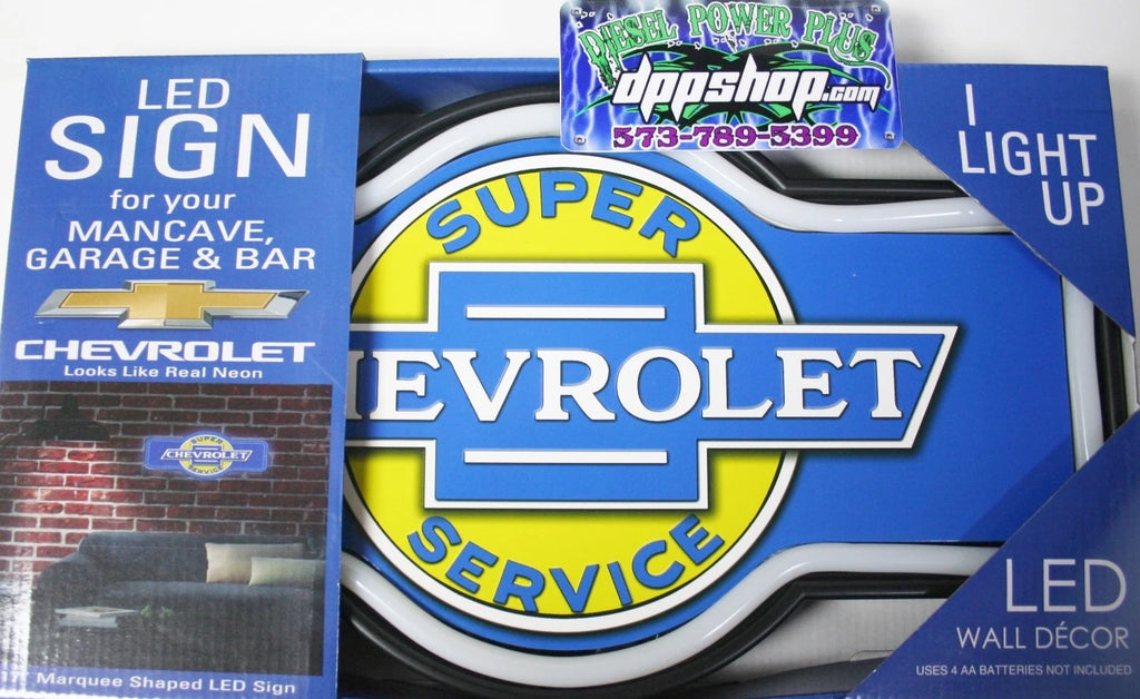 LED Neon Sign for Chevrolet (Chevy) Service Bar (Shop Garage Home Decor)