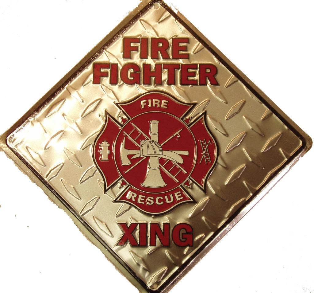 Firefighter Parking Only Sign for Truck (Diamond Design)