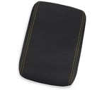 Leather Console Lid Armrest Cover for Honda CR-V (2017–2021) Yellow Stitch