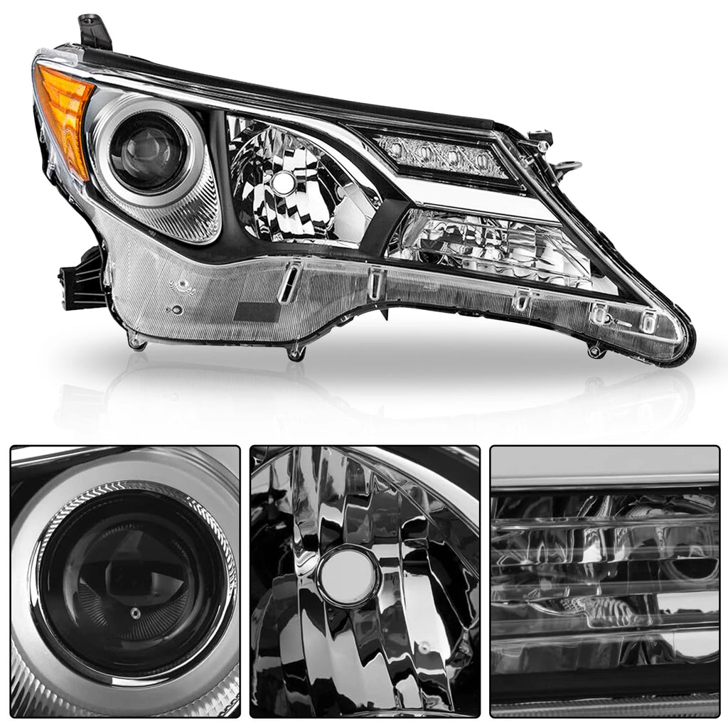 Halogen Headlight Chrome Housing for Toyota RAV4 (2013-2015)
