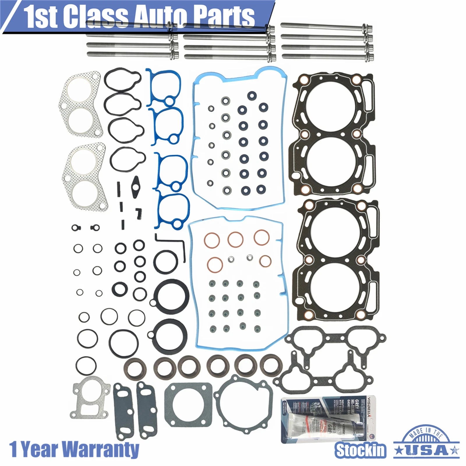 Engine Cylinder Head Gaskets Set of 12 for Subaru Legacy (2005–2009)